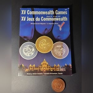🛍️ | XV Commonwealth Games - Official Souvenir Magazine & Coin - 1994 -VINTAGE
